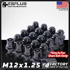 20pc Black M12X1.25 OEM Lug Nut Wheel Lock Combo Mag Seat Fit INFINITI