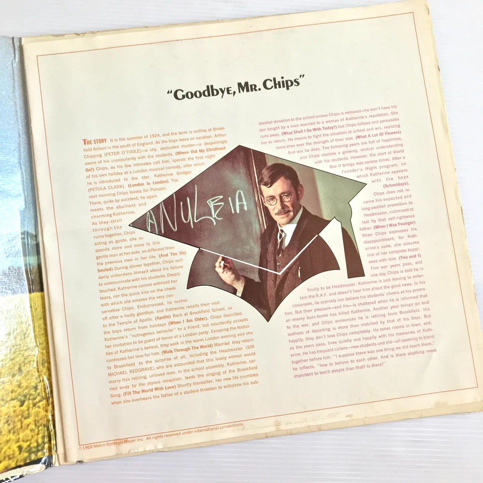 Goodbye Mr. Chips Soundtrack Vinyl LP Peter O'Toole, Petula Clark, John Williams - Image 4 of 4