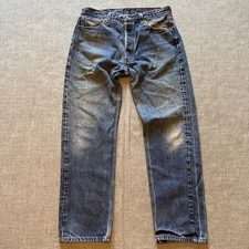 Vintage Levis 501xx Jeans Mens 35x34 Faded Blue Straight Leg Button Fly 90s