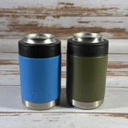 YETI Rambler 12oz Colster Can Cooler Lot of 2 Olive Green Blue Used