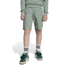 35 adidas Originals Cargo Shorts Kids Unisex JC8428  Silver Green  Large