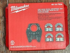 MILWAUKEE 49-16-750A  MCM CU/AL CRIMPING JAW W/ 400-750 MCM AL 6T U STYLE DIES.
