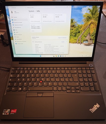 Lenovo Thinkpad E15 Gen 2, 8 GB RAM, 240GB SSD, Ryzen 4500U, Akku defekt