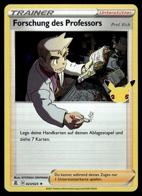 Forschung des Professors Prof. Eich 023/025 Celebrations NM Pokemon Deutsch