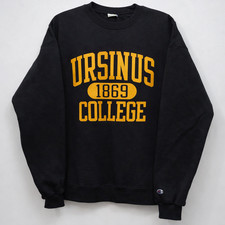 Ursinus College 1869 Champion Sweatshirt XL Black Gold Eco Fleece
