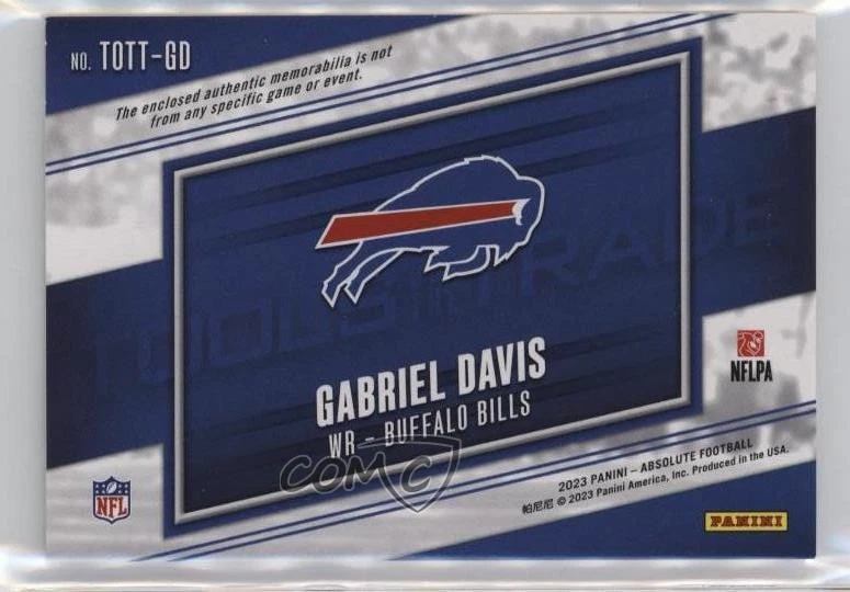 2023 Panini Absolute Tools of the Trade Triple Prime /49 Gabriel Davis #TOTT-GD - Image 2 of 2