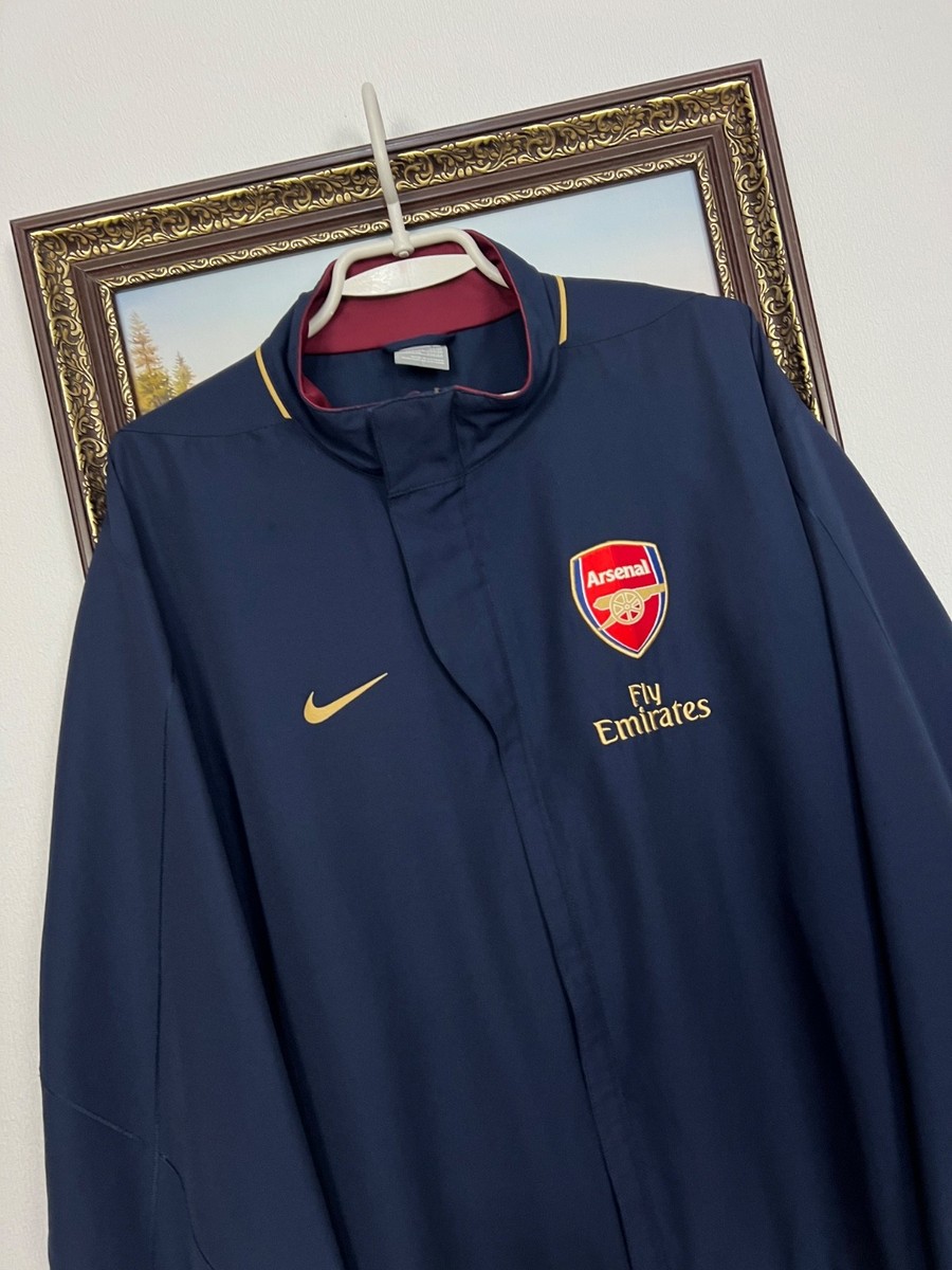 Vintage Nike Arsenal Football Blue Jacket Soccer Track Top Gunners