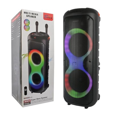 60 W Bluetooth Party Lautsprecher Tragbar Kabellos Tiefe Bässe LED Lichter Aux und Tf