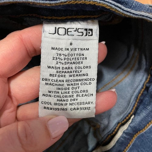 Joes Jeans Girls Renah Ever Blue Straight Leg Cropped Denim Size 8 Medium Wash - Picture 7 of 8