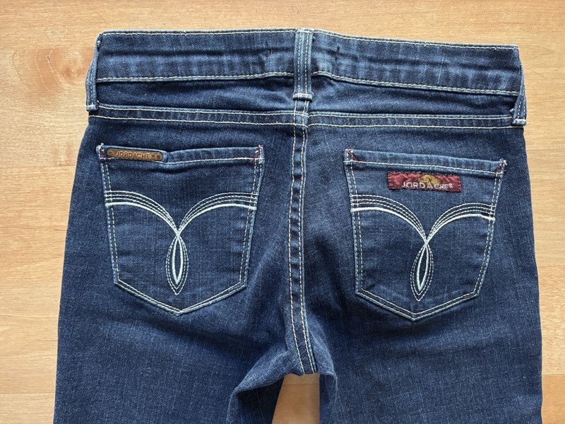 Vtg JORDACHE Women’s HORSE HEAD blue JEANS Made USA 26 x 30 BOOTCUT Low Rise Y2K