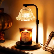 Candle Warmer Lamp with Timer Dimmer - Adjustable Height Wax Melt Warmer for Sce