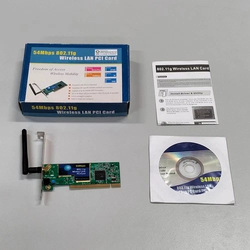 PCI 2.2 54Mbps 802.11g Wireless 2.4GHz Wi-Fi LAN Add-on Card OPEN304W