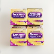 Nexium 24hr Delayed Release Heartburn Relief 20mg TABLETS 14 count-4Pack Exp8/26