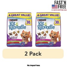 2 Bag Purina Kit  KaboodleOriginal, Indoor Dry Cat Food, Chicken,Turkey, 30 lb