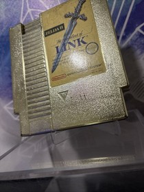 Legend Zelda II Adventure of Link - Nintendo NES - Authentic, Working Gold Cart