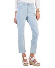 Tommy Hilfiger Women's Tribeca Jeans Pants Size 8 Straight Ankle Pinstripe NWOT