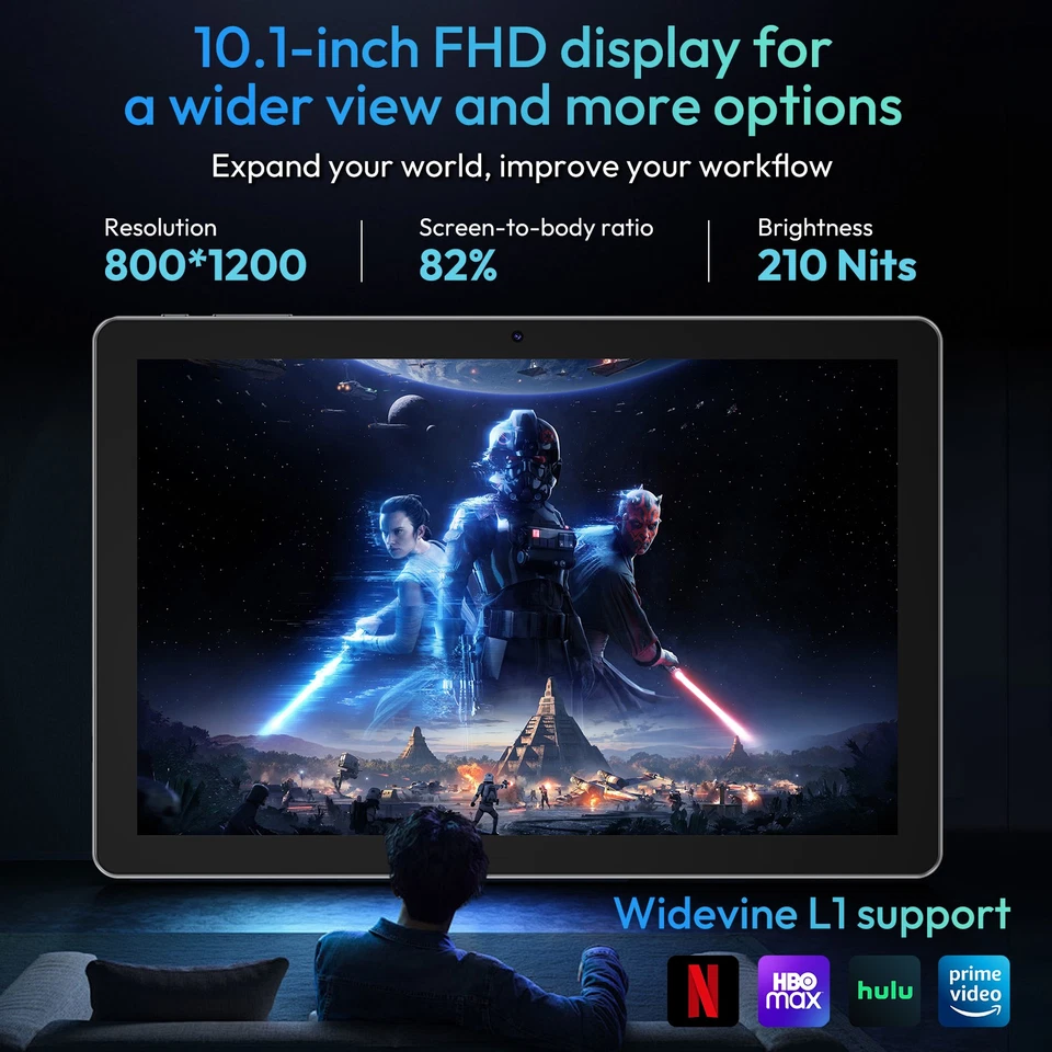 10Inch Android15. Tablet PC 12G RAM 128GB ROM Dual Camera 8MP AC WiFi 7000mAh UK - Image 4 of 4