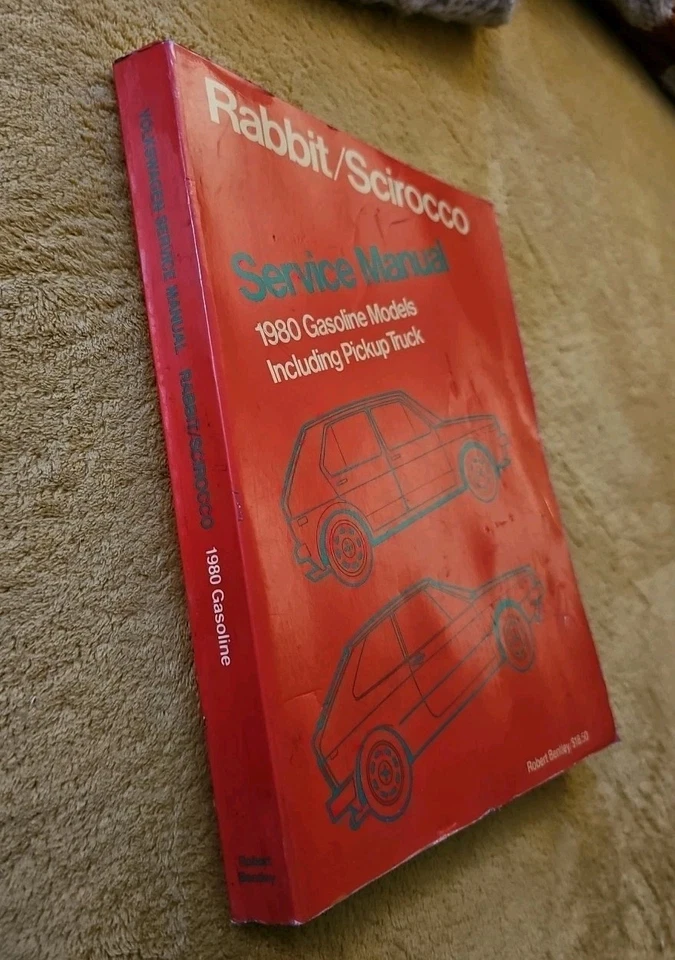 Manual de reparación de taller de servicio VW Rabbit Scirocco 1980 modelos de gasolina *Leer* Foto 3 de 4