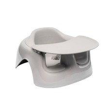 Bumbo Floor Seat Lite Tray Combo for Infant Feeding and Play, Plastic, Grey