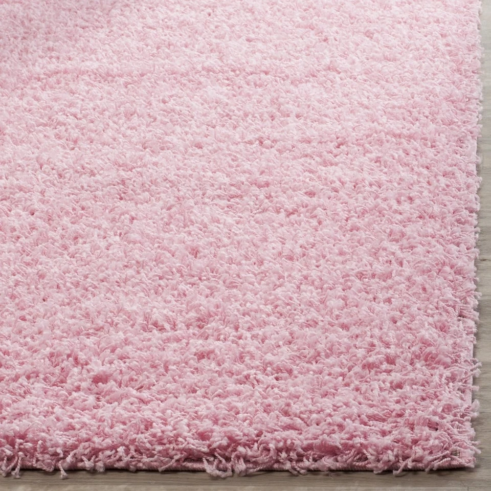 Alfombra SAFAVIEH Athens Shag Collection - 5'1" x 7'6", rosa, sin desprendimiento Foto 4 de 4
