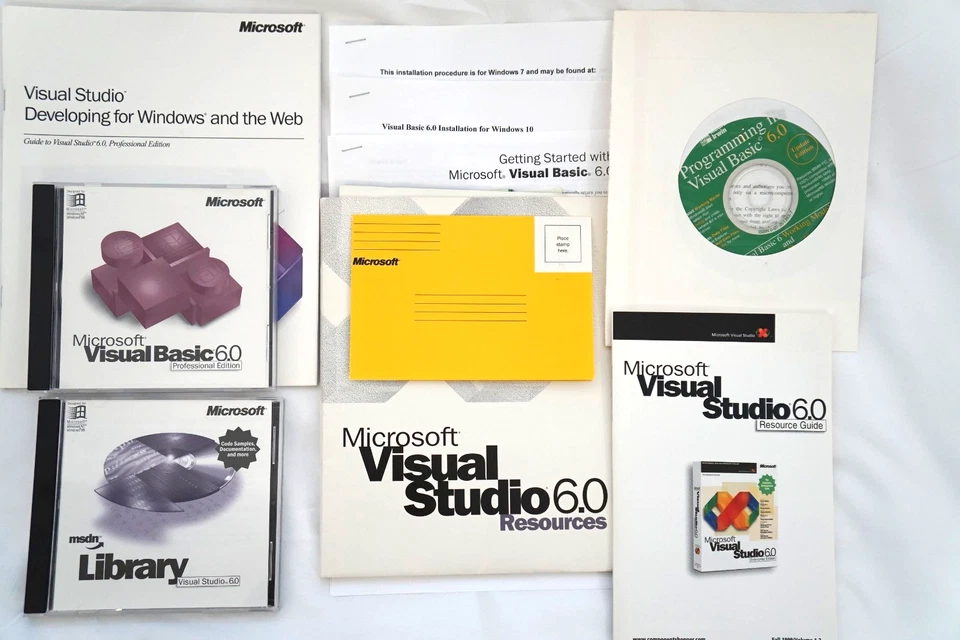 Microsoft Visual Basic Professional 6.0 PRO 6 CAJA 4 Windows 7 10 11 203-00490 #1 Foto 2 de 4