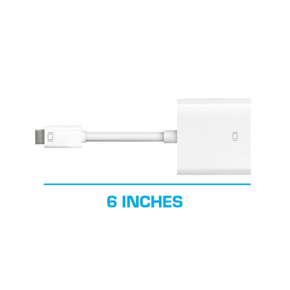 Mini DVI Male to VGA Female Adapter 6-in Video Cable Converter Apple MacBook - Image 4 of 4