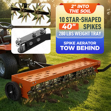 40 Lawn Aerator Tow Behind for Spike Aerating...