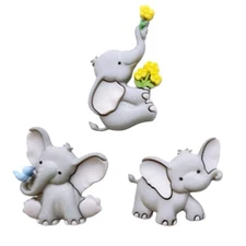 Dress It Up Tiny Trunks Buttons - Shank Elephant Bird Flower Cute Zoo Jungle 150