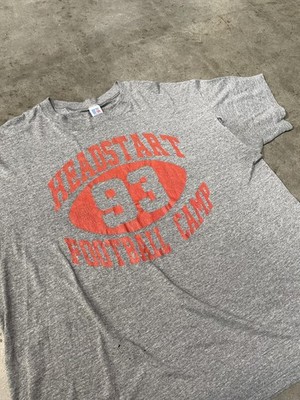 Vintage 1980s Russel Headstart Football Tee distressed