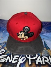 Disney Parks Mickey Mouse Pixel Embroidered Kids Youth Hat Cap 55cm Snapback