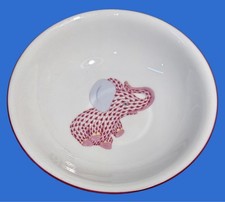 HEREND PINK ELEPHANT CHILDREN S BOWL