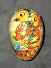 Vintage German Easter Egg Candy Container Duck Family Paper Mache Vintage Easter