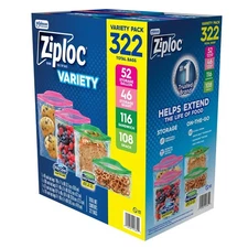 Ziploc Seal Top Bag Variety Pack, 322 Count