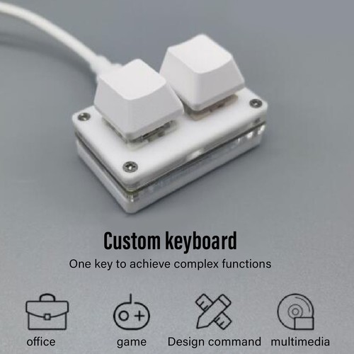 2 Key Gaming Keyboard Custom Diy Red Shaft Mini Mechanical Keypad With Rgb ESE - Picture 6 of 22