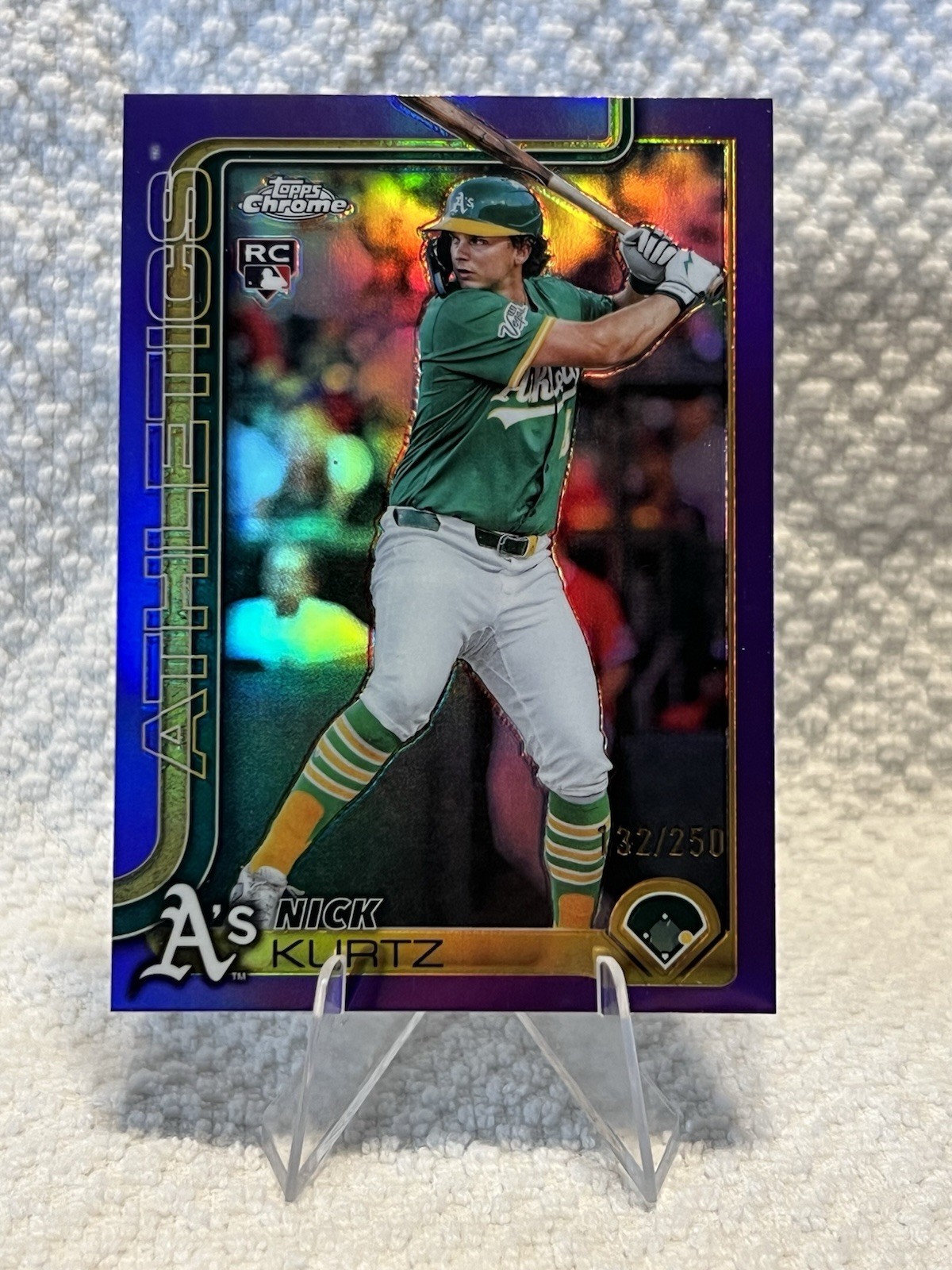 2025 Topps Chrome Update Nick Kurtz Purple Refractor /250 USC178