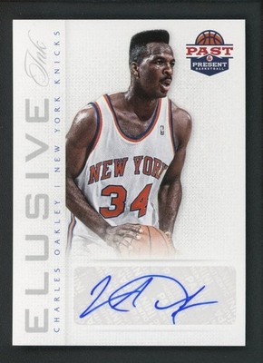 2013 CHARLES OAKLEY AUTO PANINI PAST AND PRESENT ELUSIVE INK AUTOGRAPHS
