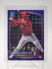 JOSWA LUGO 2025 BOWMAN CHROME DRAFT PURPLE GEOMETRIC /250 #BDC-24 ANGELS Q6320