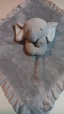 Carters Gray Elephant Plush Security Blanket Lovey Infant Baby Toy