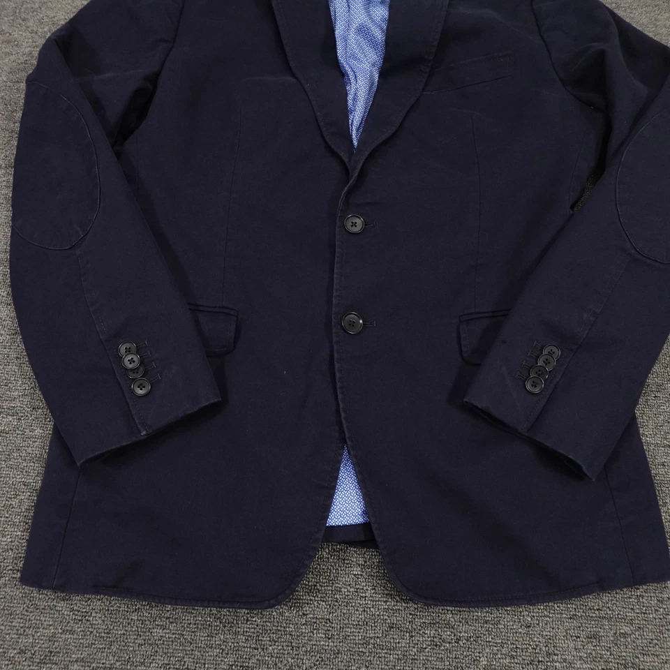 Banana Republic Blazer Mens 40R Navy Blue Tailored Fit Cotton Sport Coat Casual - Image 3 of 4