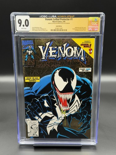 Venom: Lethal Protector #1 Gold Foil (1993) Signed by Sam de la Rosa CGC 9.0