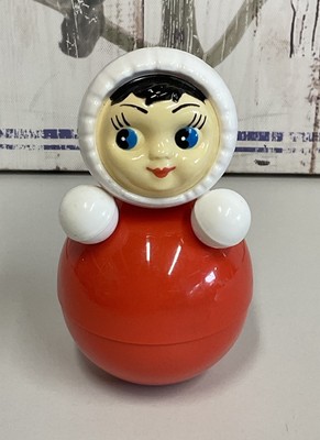 SELTEN UDSSR VINTAGE Sowjetisch RUSSLAND Puppe Spielzeug Nevalyashka Kunststoff Roly Poly Kinder
