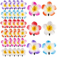 36 Pack 7cm/2.76inch Plumeria Flower Hair Clips Hawaiian Foam Flower Clips Ar...