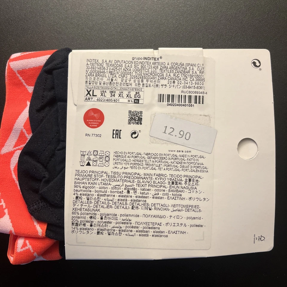 Boxer Shorts Zara XL Negro Hombre Nuevo Foto 4 de 4