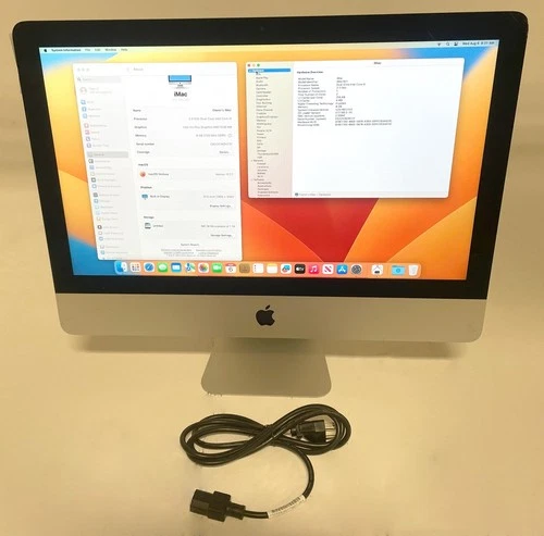 2017 Apple iMac 21.5" 1TB HDD 8GB RAM 2.3GHz Core i5 Iris 640 Ventura ; 6155668
