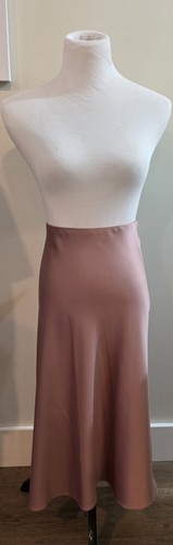 Express Satin Midi Skirt Pink Size Large