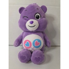 Care Bears Cheer Bear Plush Purple Basic Fun 2021 Winking Hearts