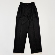USED EXCELLENT CONDITION CHANEL WOOL PANTS, GRAY, SIZE 38 (P05366) VERYGOOD