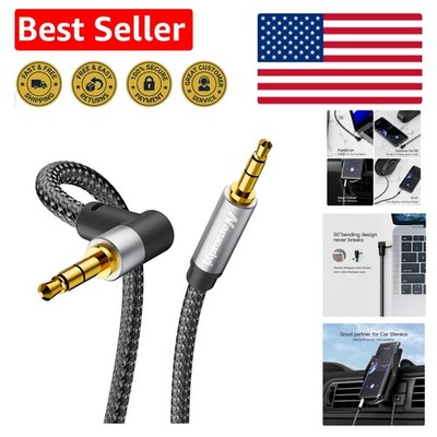 Versatile 3.5mm Audio Cable 6ft with 90-Degree Connector - High Fidelity Sound