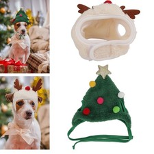Christmas Pet Hat Colorful Christmas Accessories Pet Adjustable Headwear Cute