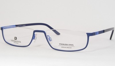 LOOK & FEEL BI 1210-8 Matte Blue UNIQUE EYEGLASSES GLASSES 56-18-150mm Germany